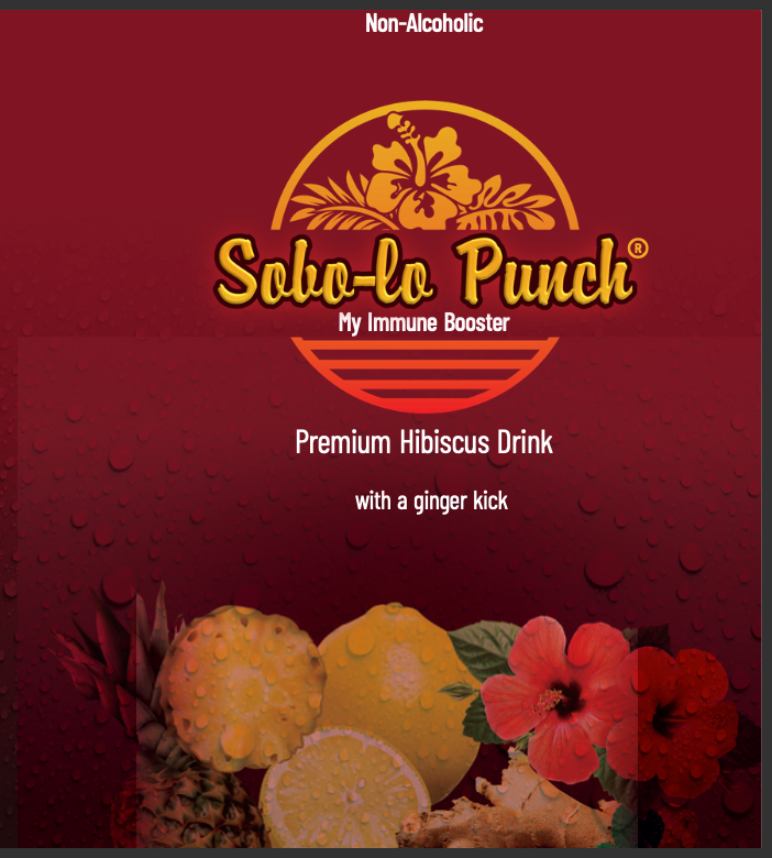 Premium Hibiscus Drink with a ginger kick - Sobo-lo Punch® 250ml x 6