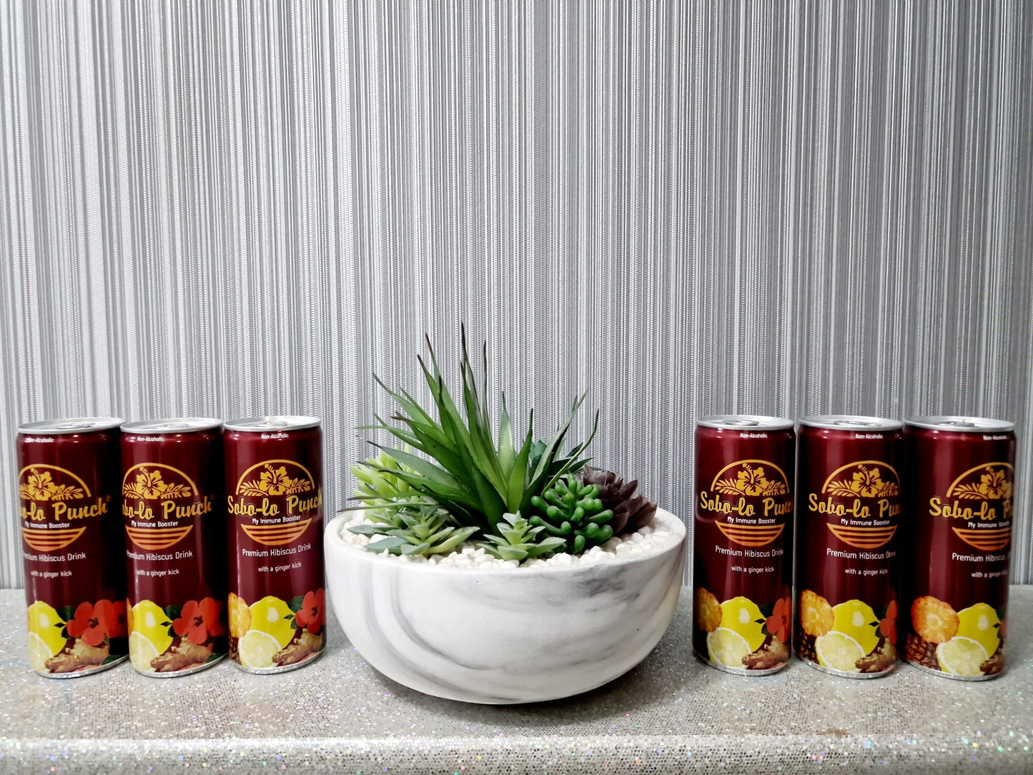 Premium Hibiscus Drink with a ginger kick - Sobo-lo Punch® 250ml x 6